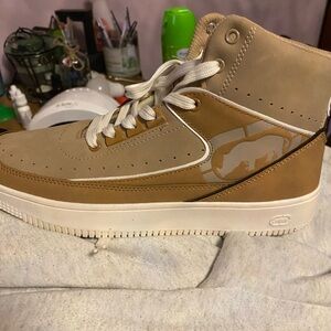 Stylish Tan High-Top Sneakers